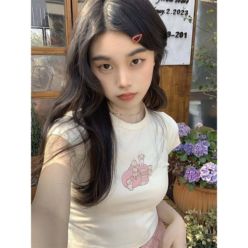 Áo Thun Tay Ngắn Mùa Hè 79 House Mỏng Hở Vai Phong Cách Mới Cho Nữ