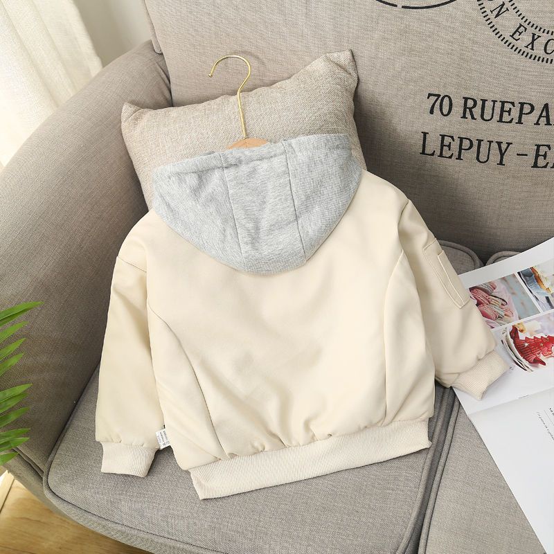 Áo Khoác Da Lót cotton Dày Dặn Thời Trang Thu Đông Cho Bé Trai