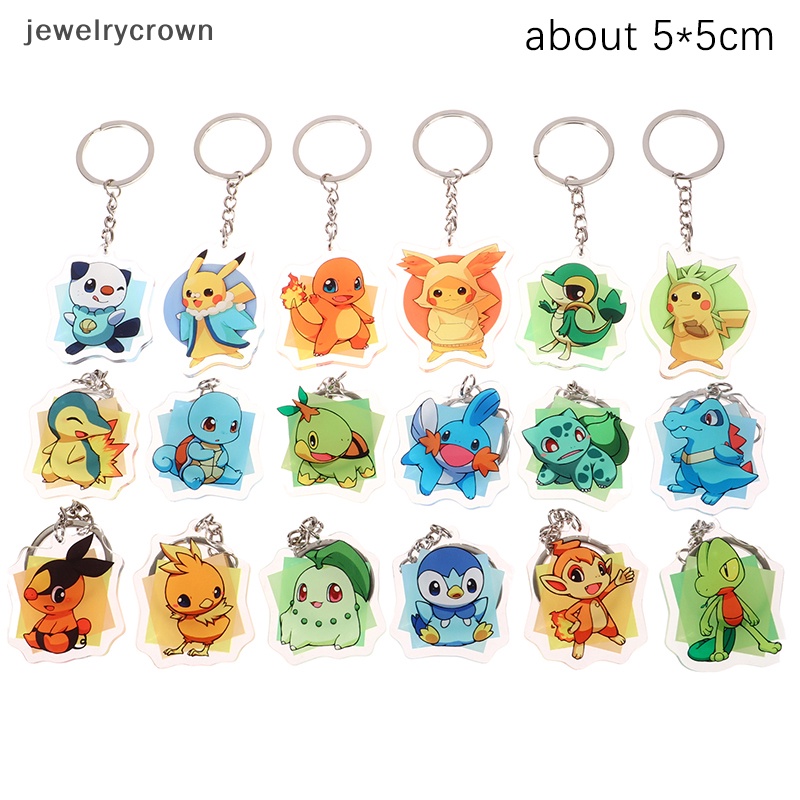 Móc Khóa Mô Hình Nhân Vật Hoạt Hình pokemon pikachu squirtle charmander Bằng acrylic Cho Trẻ Em