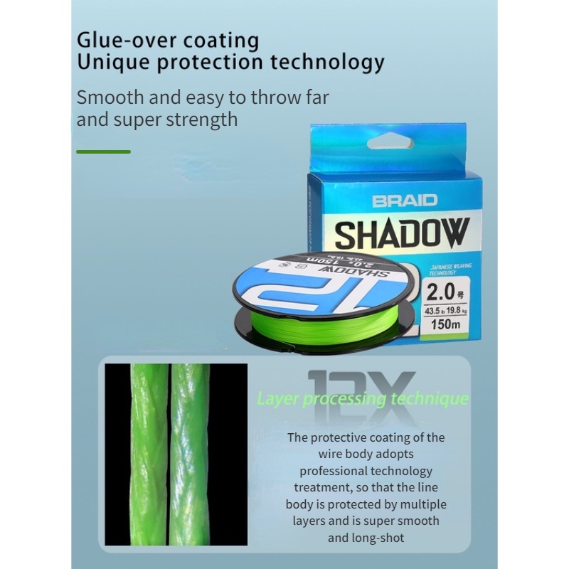 Cuộn Dây Câu Cá 150m 200m 8x 12x Bằng pe Siêu Dài Nhập Khẩu Từ Nhật Bản