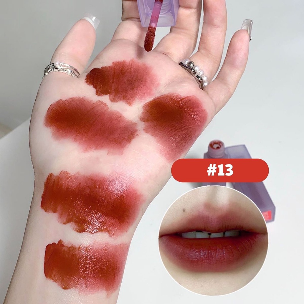 Son Kem Lì Gege Bear Velvet Tím Pastel Nhung Lì Mềm Mịn Môi Lên Màu Cực Chuẩn