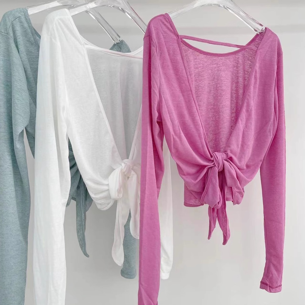 Áo Thun Thể Thao Tay Dài Nhuộm Màu Nhanh Khô Thời Trang Cho Nữ