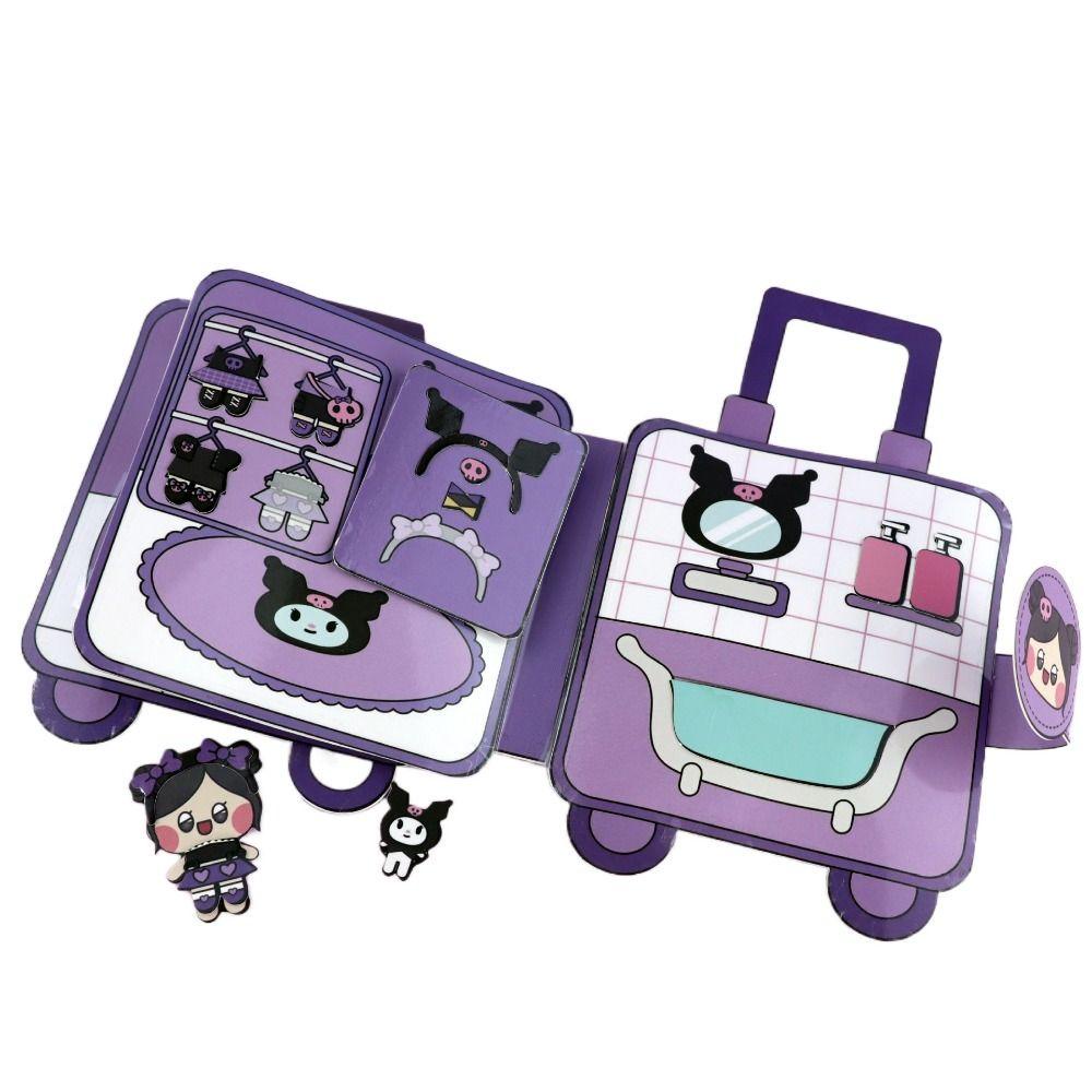 Rapph kuromi Đồ Chơi Cuốn Sách Hoạt Động Cốp Xe anime my melody 3d Bằng Giấy Thủ Công