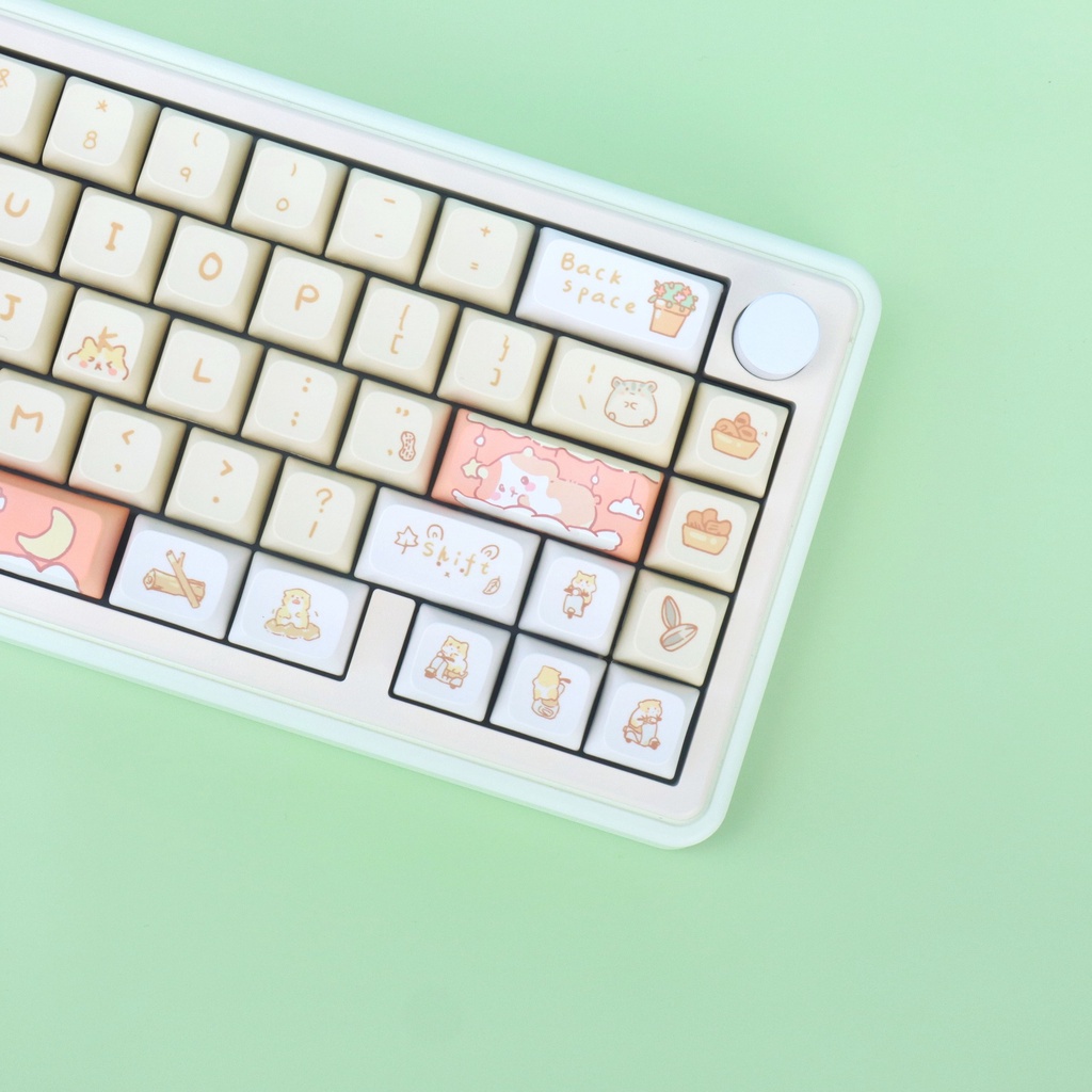 Câm miệng lại! Bàn Phím Cơ 131 Phím xda profile pbt Hình Chuột hamster Dễ Thương