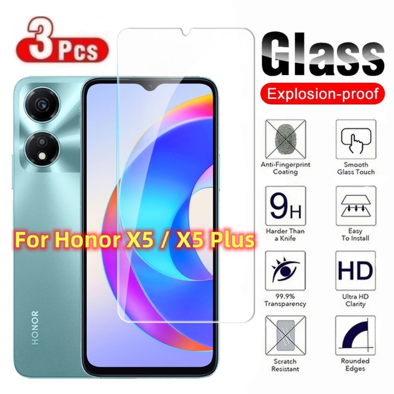 Set 1-3 Kính Cường Lực Bảo Vệ Màn Hình Điện Thoại honor x5 plus honor x5 honor X5Plus 2023