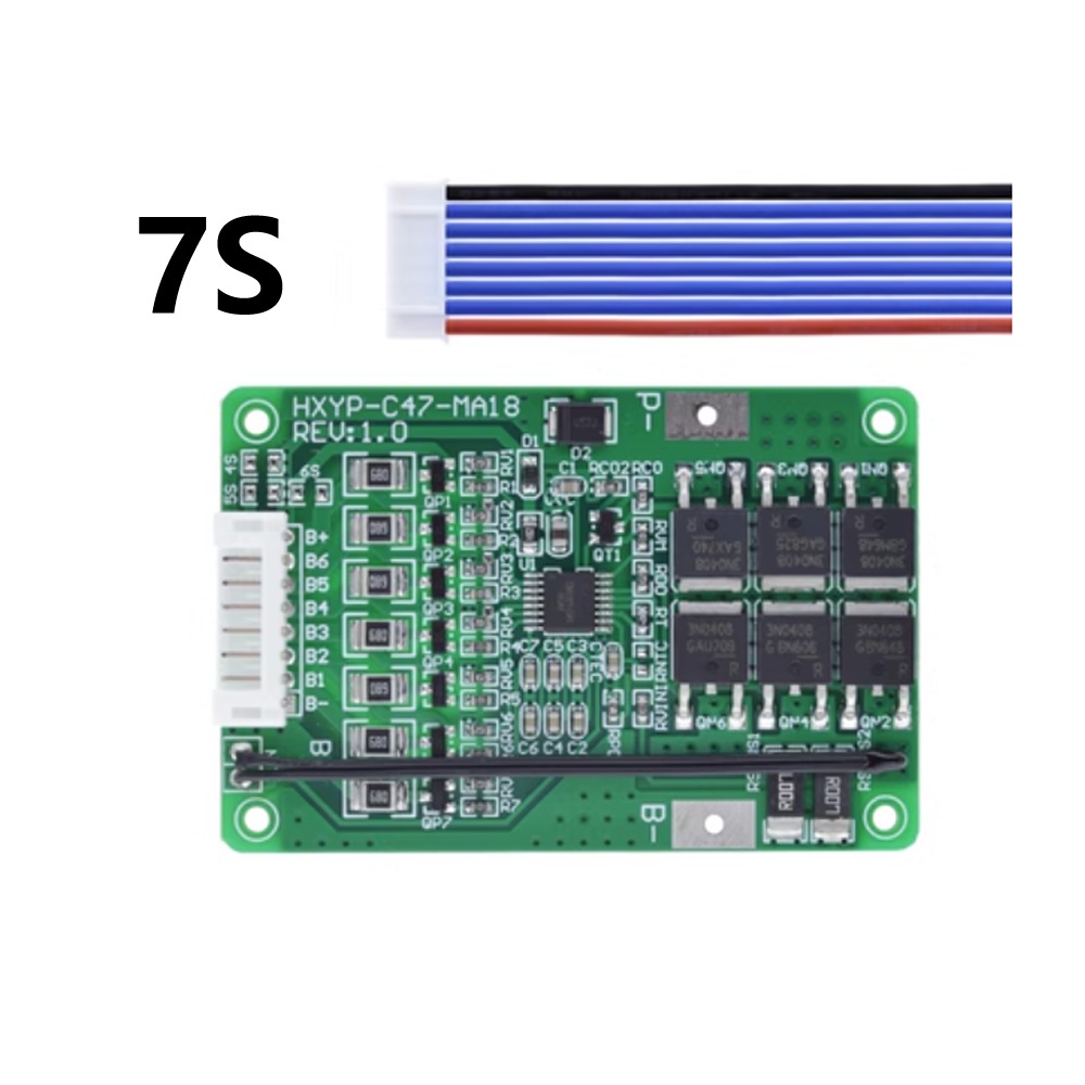 Bảng Mạch Sạc Pin lithium lmo 4s / 5s / 6s / 7s bms 16.8v 21v 20a 18650 Sự Bảo Vệ