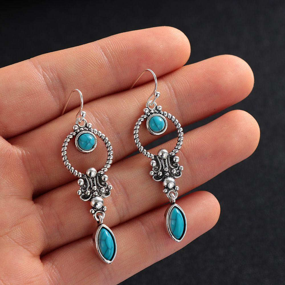 Bông Tai Mạ Bạc Hình Hoa Lá Phong Cách Retro