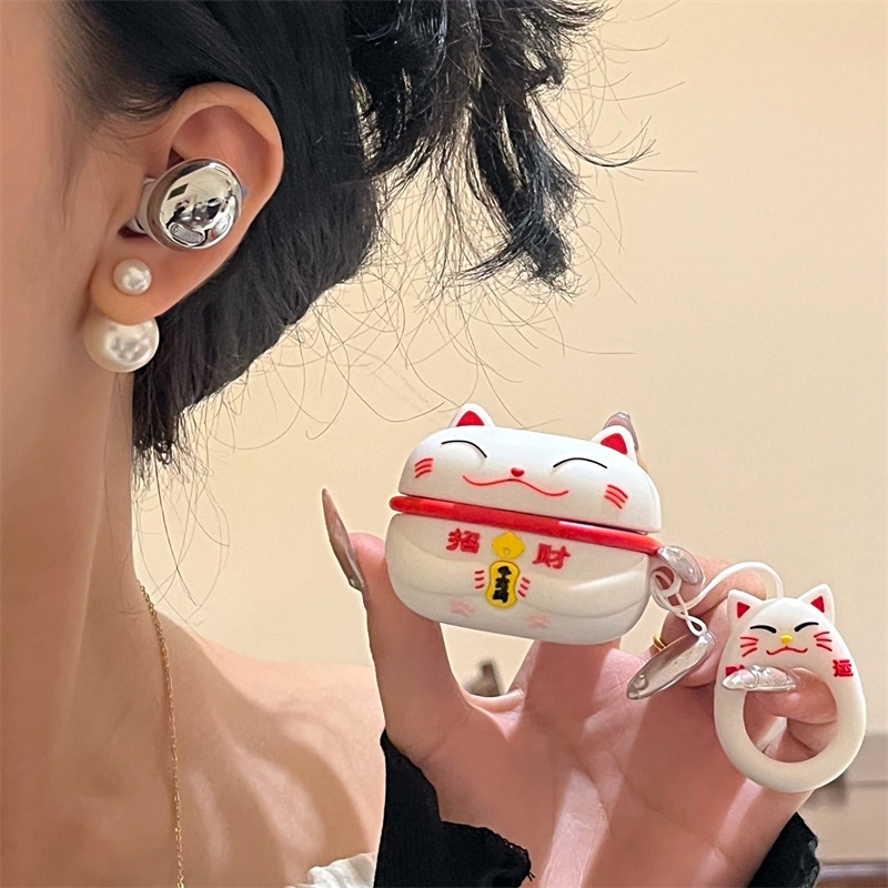 Vỏ Bảo Vệ Hộp Sạc Tai Nghe bluetooth Không Dây samsung galaxy buds-2-Li Ô Liu-pro Bằng Silicon Mềm Hình Mèo 3d