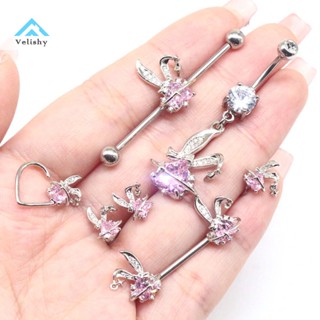  Velishy Khuyên Xỏ Rốn Hình Thỏ Hồng Thời Trang Cá Tính 