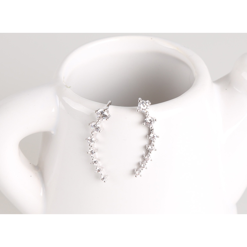 Khuyên Tai Thời Trang Hình Ngôi Sao Bảy Sao Đính Đá zircon