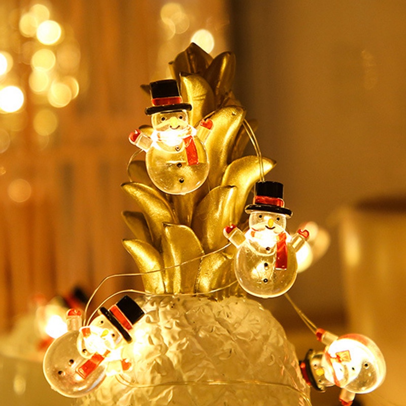 2m Dây Đèn led 20 Bóng Hình Hoạt Hình Trang Trí Giáng Sinh