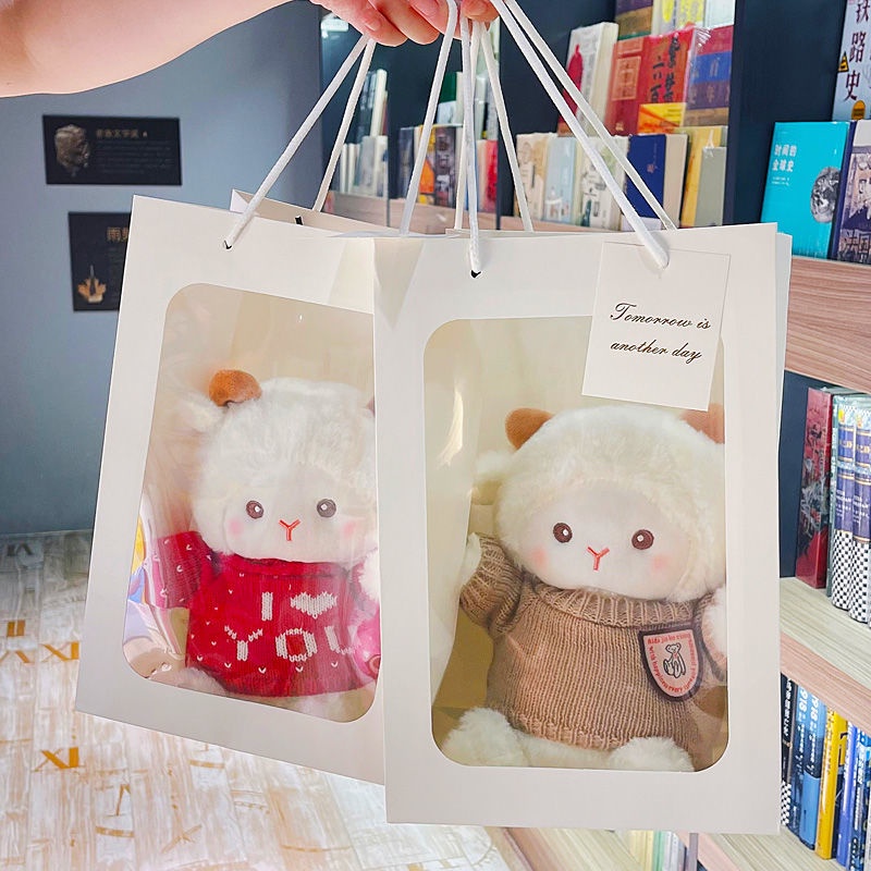 Dễ Thương Chú Cừu Nhồi Bông Mặc Áo sweater Xinh Xắn Cho Bé Gái