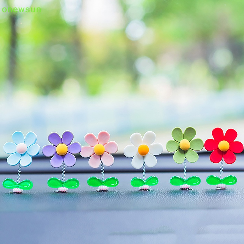 Onewsun Phụ Kiện Trang Trí Kính Chiếu Hậu Xe Hơi Hình Hoa Nhỏ Tự Dính Trang Trí Nội Thất Mới