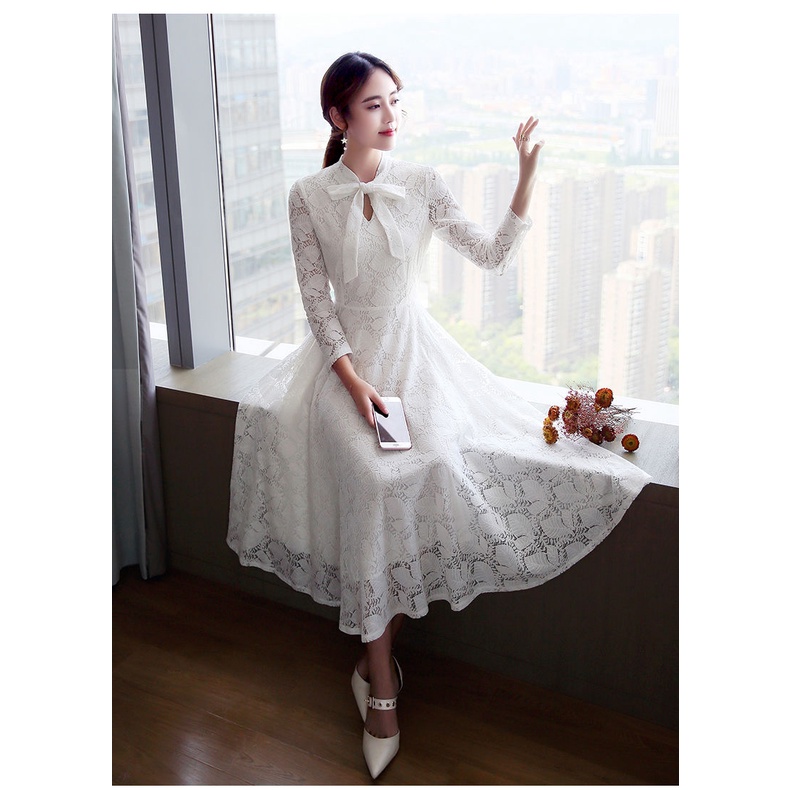 Đầm Lông Cừu Dáng Dài Phong Cách Hàn Quốc Thời Trang Mùa Thu