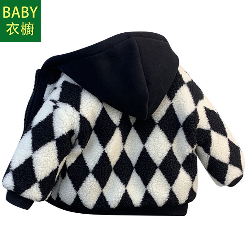 Áo Khoác Lông Cừu Lót cotton Dày Dặn Phong Cách Hàn Quốc Thời Trang Mùa Đông Hàng Mới 2023 Dành Cho Bé Trai