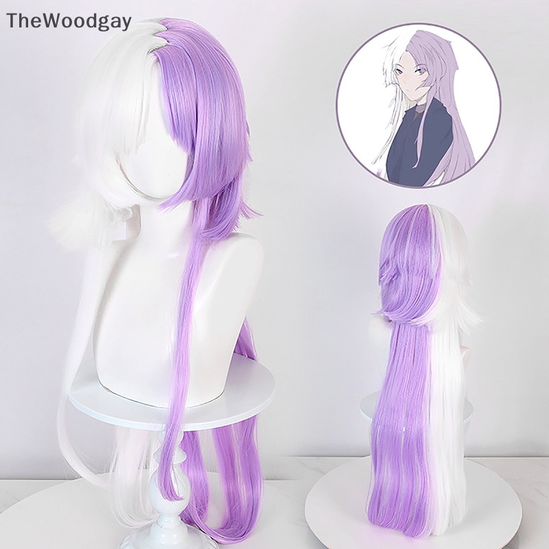 Bộ Tóc Giả Dài Màu Tím Tím Trắng Chịu Nhiệt cosplay Nhân Vật Trong Phim thewoodgay Bugo sigma
