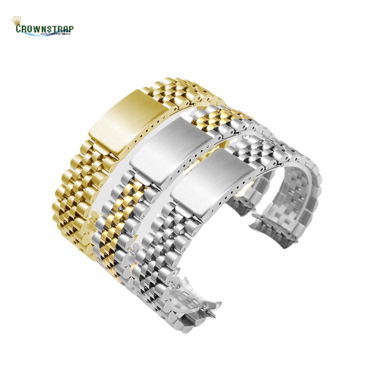 Dây Đồng Hồ Bằng Thép Không Gỉ 13mm / 17mm / 18mm / 19mm / 20mm / 21mm / 22mm Dành Cho Nam