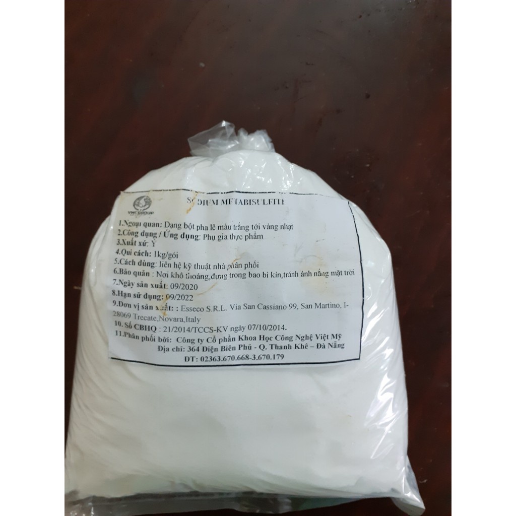 GÓI 1kg SODIUM METABISULFITE _ NA2S2O5 _ PHỤ GIA TẨY TRẮNG