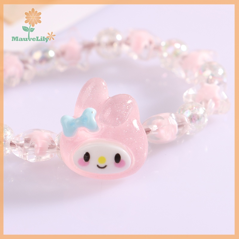 Lily cinnamoroll kuromi my melody Vòng Tay Pha Lê Dễ Thương Làm Quà Tặng Sinh Nhật Cho Bạn Gái