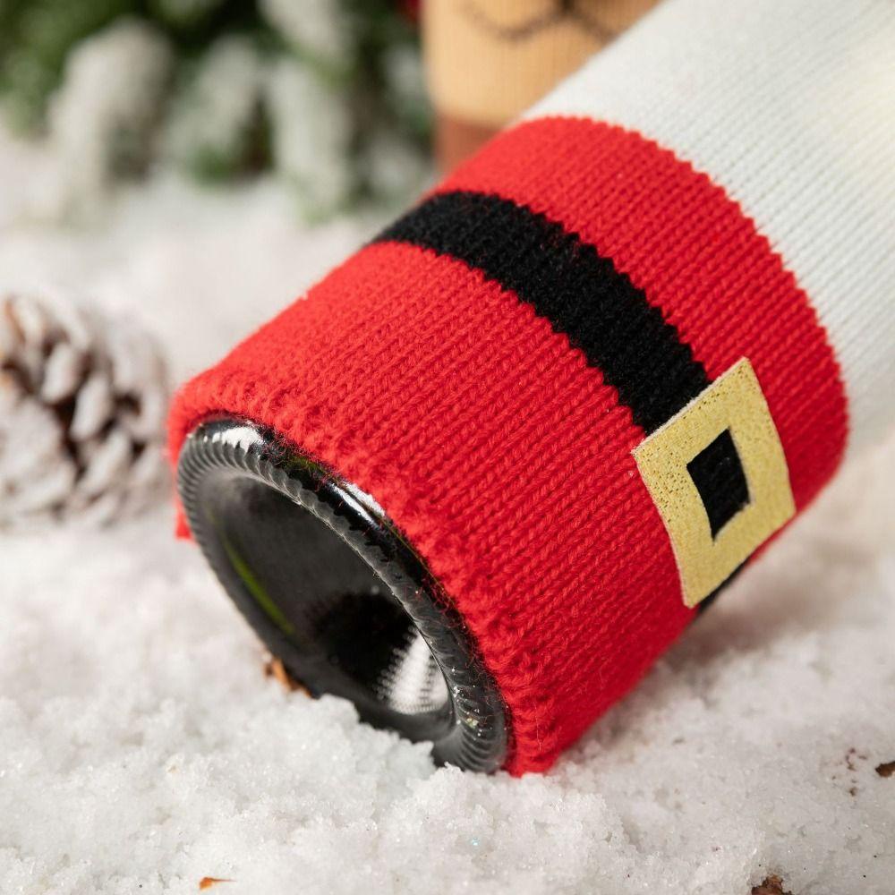 Pinou Vỏ Bọc Chai Rượu Vang Đỏ Hình Ông Già Noel Sáng Tạo Để Bàn Trang Trí