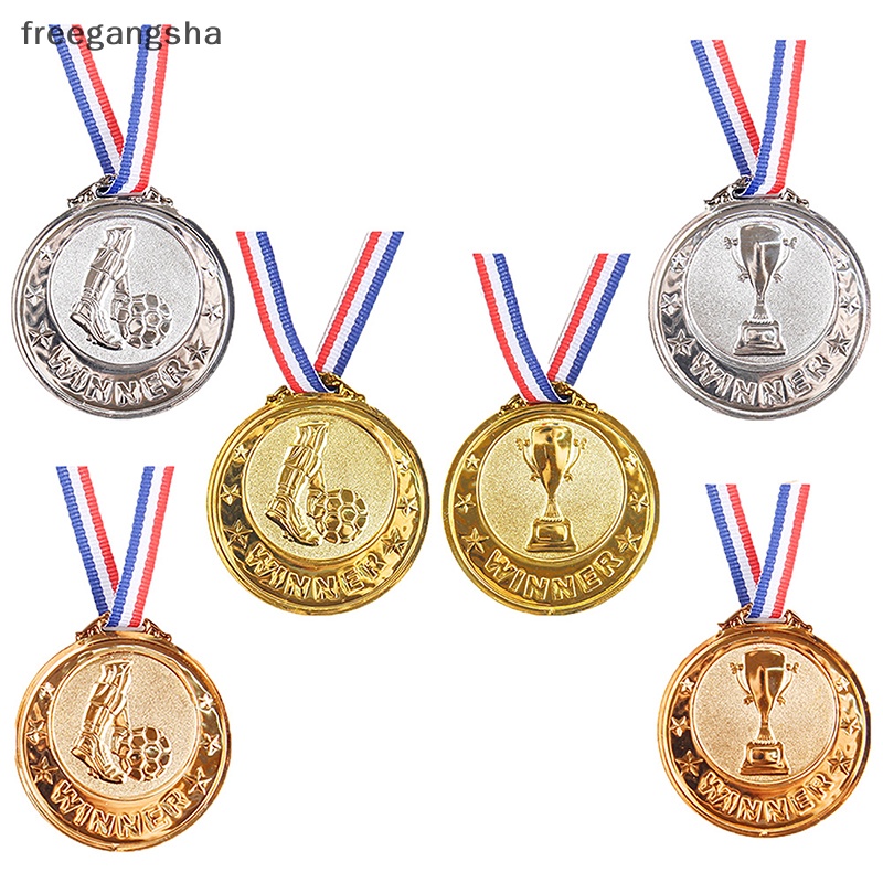 Phần Thưởng Huy Chương Giải Thưởng Bóng Đá Màu Vàng / Bạc Làm Quà Tặng Ngoài Trời Cho Trẻ Em fdh
