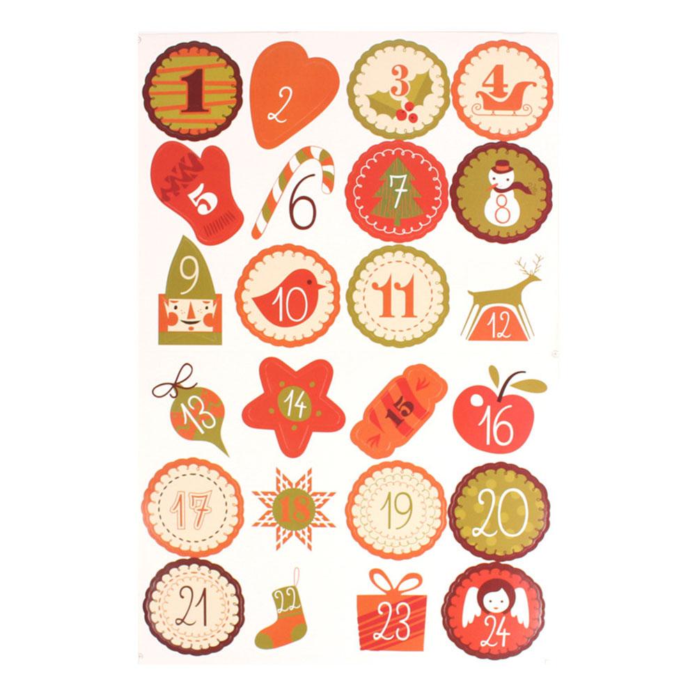 Bộ 24 Miếng Dán Hình Tròn Trang Trí Giáng Sinh e6y5