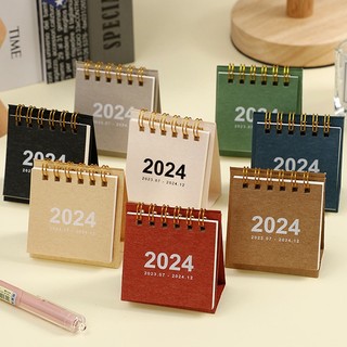 Lịch Để Bàn 2024 mini Dạng Lật Đơn Giản Để Bàn Trang Trí In Hoạt Hình