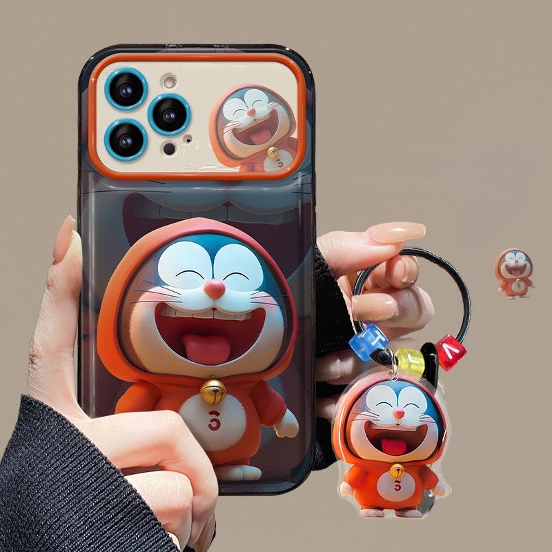 Bao Da Điện Thoại Hình doraemon Cho iphone xr xs max 11 12 13 14 15 pro max 14 15 plus
