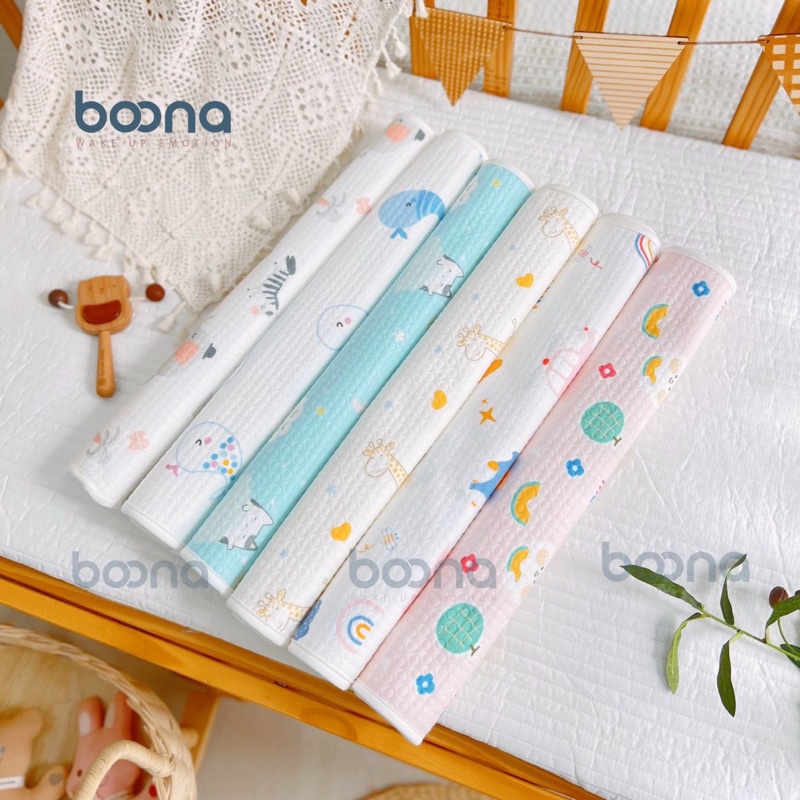 Tấm Lót Chống Thấm  BOONA  Bề Mặt Organic Siêu Mềm Mịn Và Thoáng Khí Lót Chống Thấm