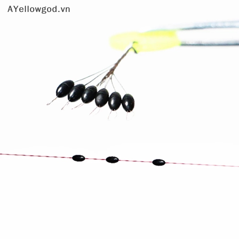 Bộ 120 / 20 Mồi Câu Cá Cao Su Màu Đen Hình oval vn