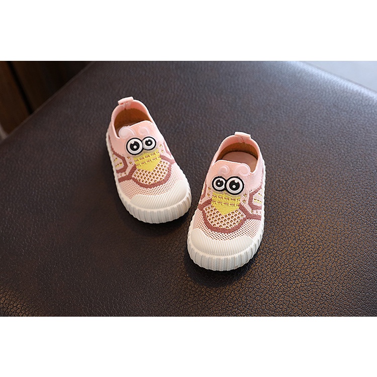 Giày Thể Thao Vải Lưới Thoáng Khí In Hoạt Hình Thời Trang Xuân Thu Cho Bé