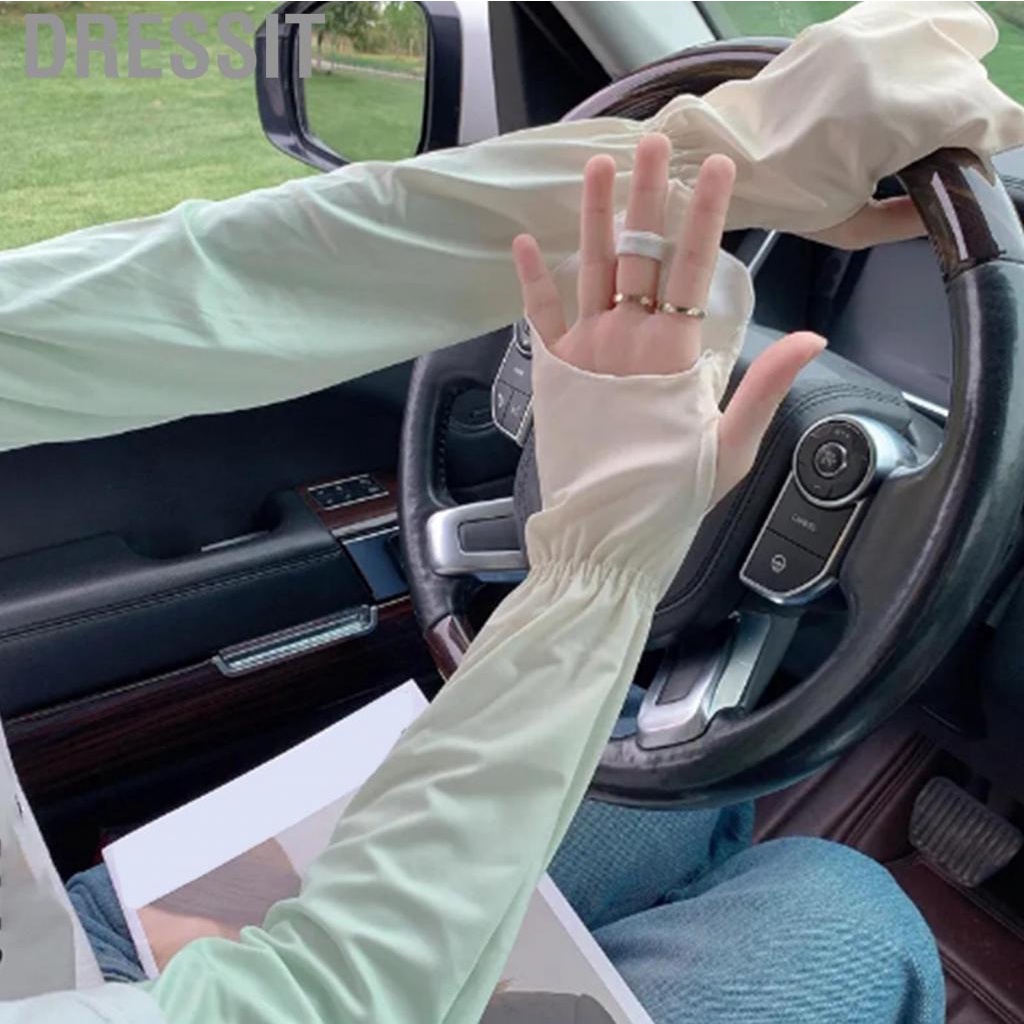 Dressit Women Cooling Arm Sleeves  UV Protection Loose and Comfortable for Cycling