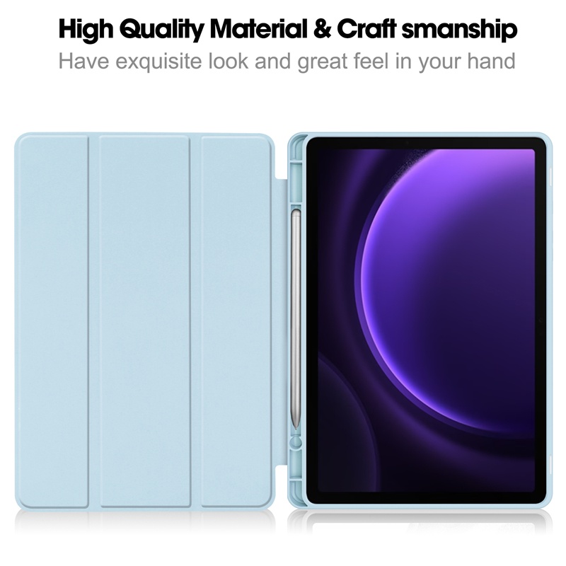 Ốp Bao Da Máy Tính Bảng tpu Có Ngăn Đựng Bút Tự Động Bật / Tắt Cho samsung galaxy tab s9 fe 11inch 2023 Smx510 sm-J516