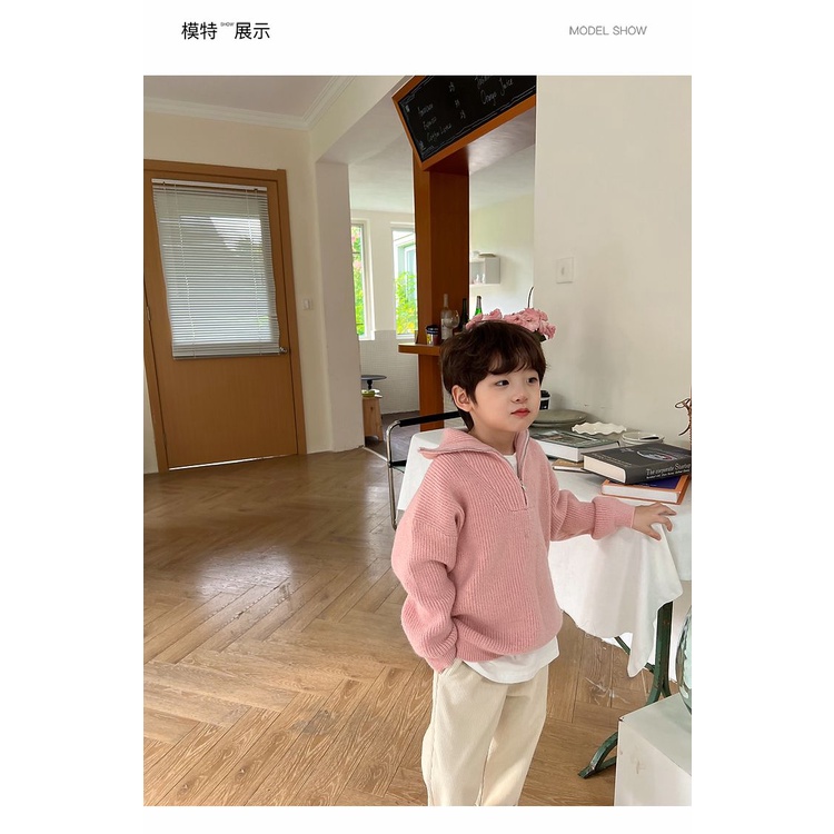 Áo Sweater Thu Đông Phong Cách Hàn Quốc Hợp Thời Trang Cho Bé Trai