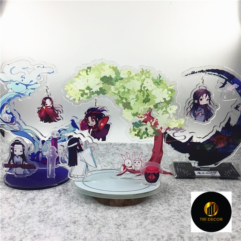 Mô hình đứng standee arcrylic Ma đạo tổ sư Ngụy Vô Tiện Lam Trạm Giang Trừng Ôn Ninh Kim Lăng decor góc học tập để bàn 1