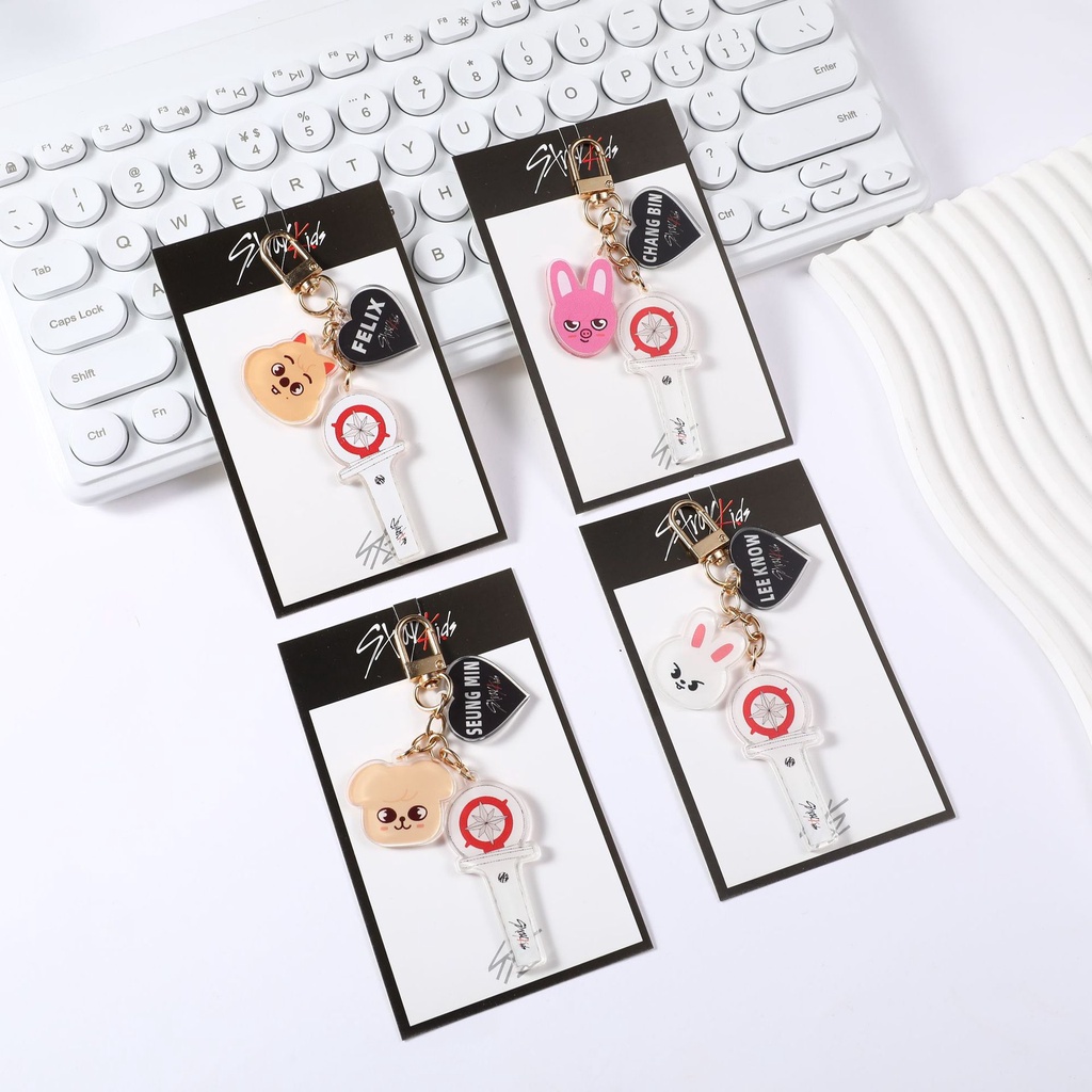 Kpop skz 3 Chiếc Móc Khóa acrylic Túi