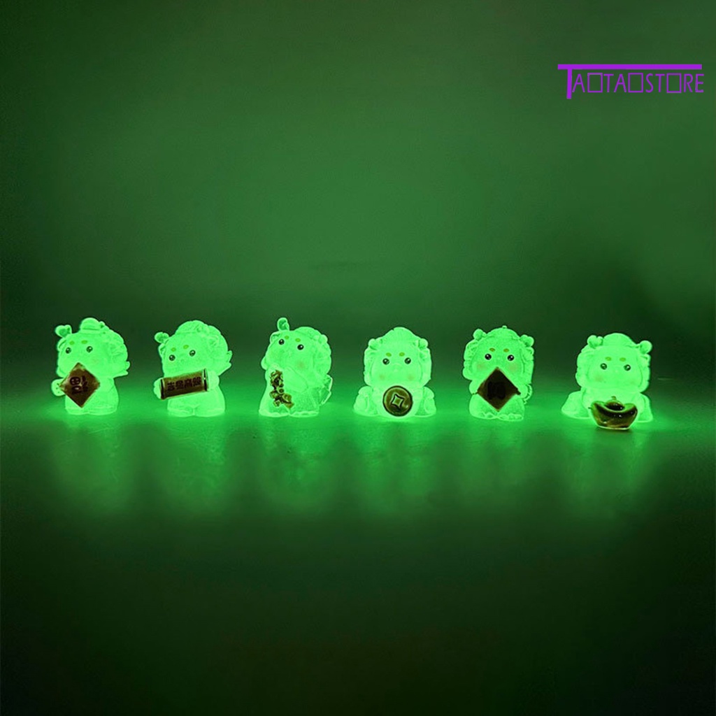 Tượng Rồng Dạ Quang mini Bằng Nhựa resin Họa Tiết Hoạt Hình Phát Sáng Trong Bóng Tối Trang Trí Tiểu Cảnh / Nhà Búp Bê diy