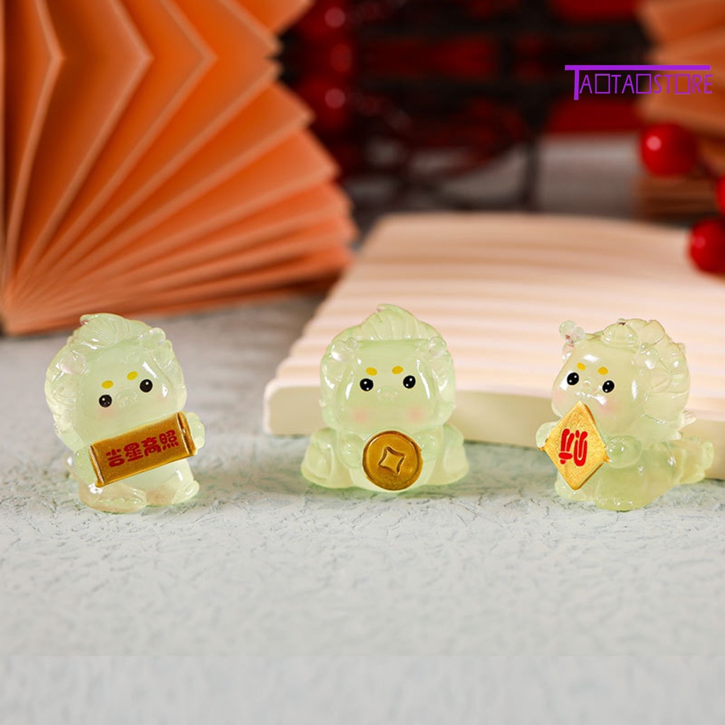 Tượng Rồng Dạ Quang mini Bằng Nhựa resin Họa Tiết Hoạt Hình Phát Sáng Trong Bóng Tối Trang Trí Tiểu Cảnh / Nhà Búp Bê diy