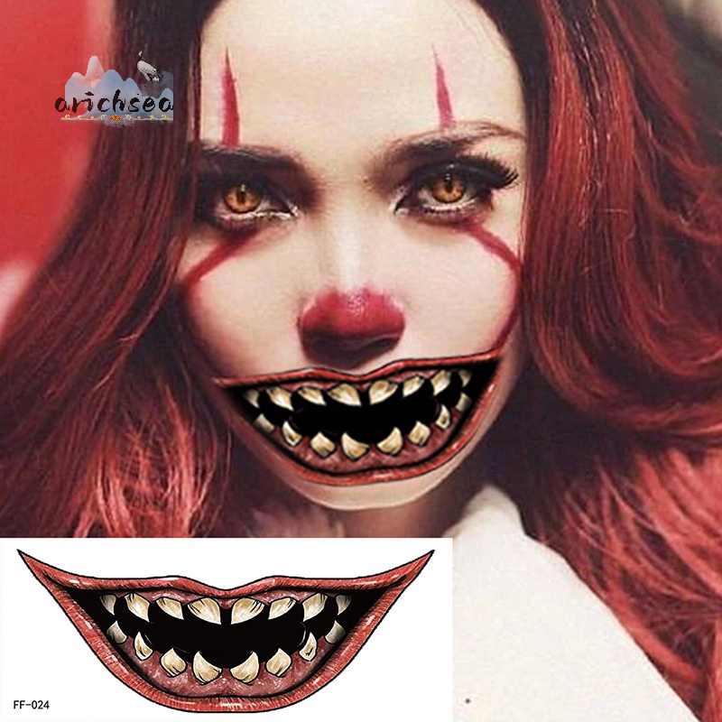 Hình Xăm Dán Vết Máu Kinh Dị Chống Nước Trang Trí halloween