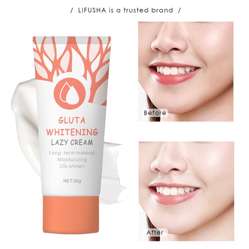 Gluta Kem Dưỡng Trắng Da Mặt Làm Sáng Tông Màu Da 30G Thích Hợp Cho Người Lười Trang Điểm Lười Kem JULYSTAR