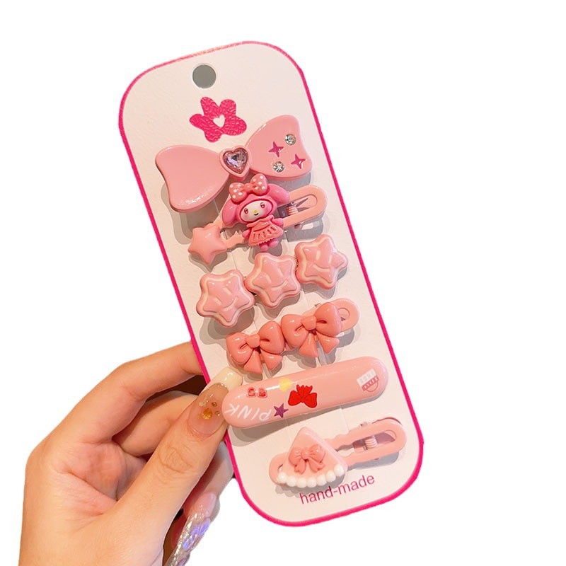 Bộ 6 Kẹp Tóc sanrio b01 Hình Hoạt Hình Dễ Thương Cho Bé Gái