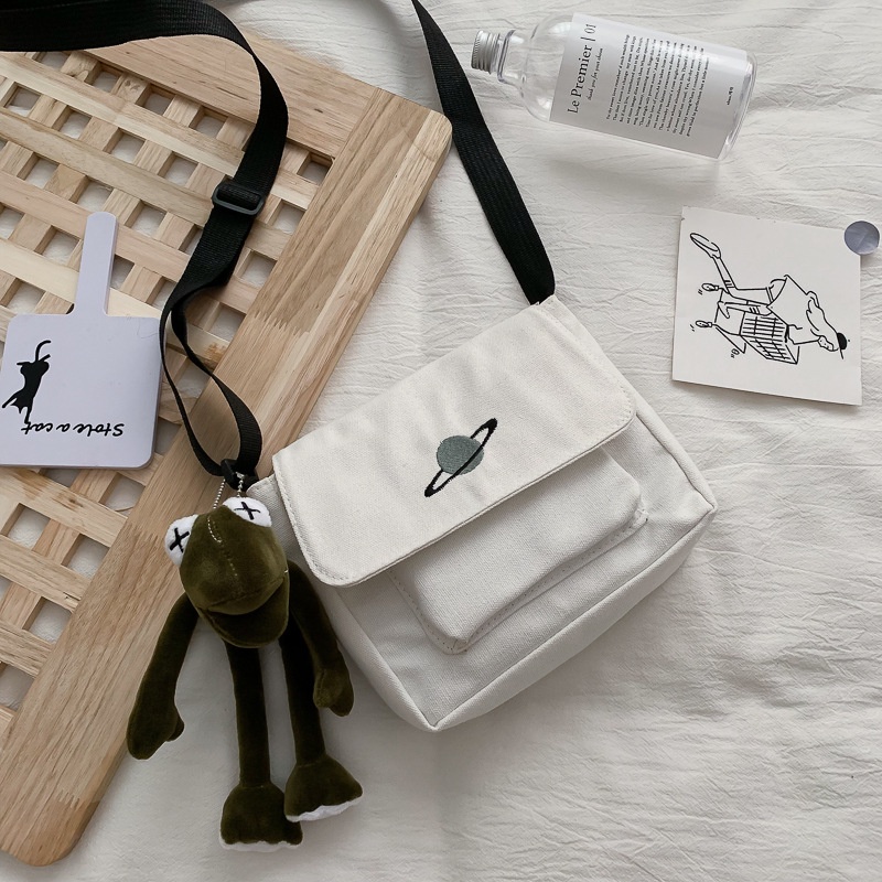 Túi Xách Vải Đeo Chéo Phong Cách Hàn Quốc Dành Cho Nữ