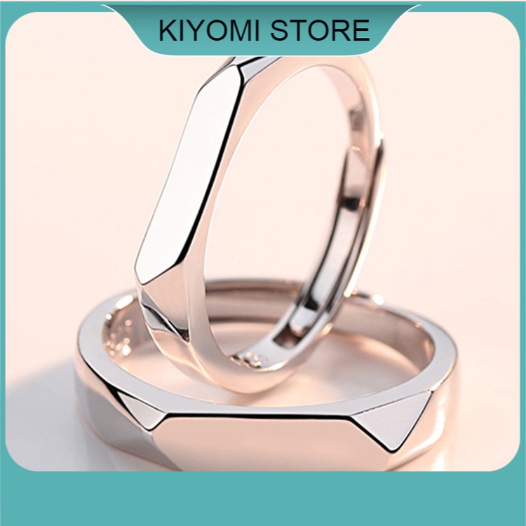 Nhẫn đôi nhẫn cặp nam nữ khắc tên theo yêu cầu freesize không gỉ không phai màu