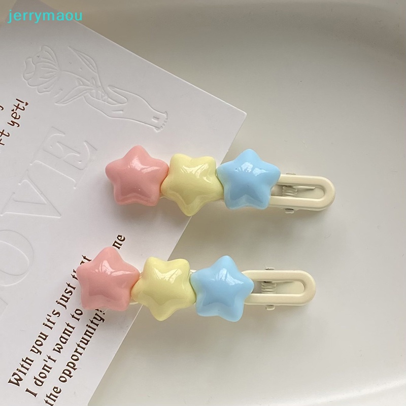 Kẹp Tóc Hình Ngôi Sao Năm Cánh Màu Kẹo Ngọt Dễ Thương Cho Bé Gái y2k