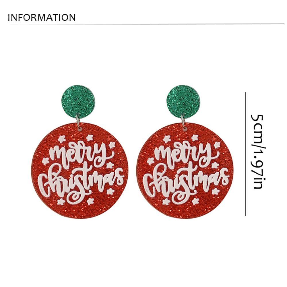 Dingyifeng Khuyên Tai acrylic Hình Ông Già Noel Lấp Lánh kriss kringle advent Vòng Hoa Tai