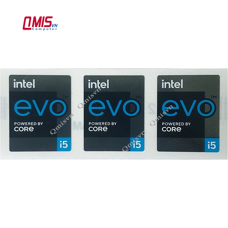 01 Cái tem logo Intel EVO Core I5, Intel EVO Core I7