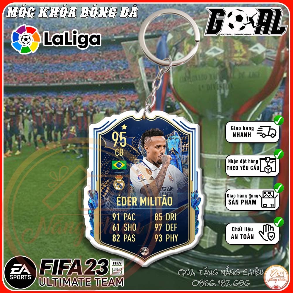 Móc khóa cầu thủ - Mùa giải La Liga Tây Ban Nha - Mẫu TOTS23