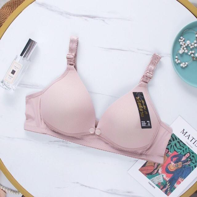 Áo lót bầu và cho con bú AL419 Áo lót lụa tăm mềm mịn Áo lót sau sinh su đúc bigsize không gọng chống chảy xệ TIRA MAMA