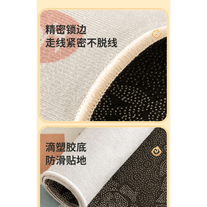 Hoạt Hình Thảm Lông Cừu Trải Sàn Thấm Hút Nước Chống Bẩn Cho Phòng Trẻ Em