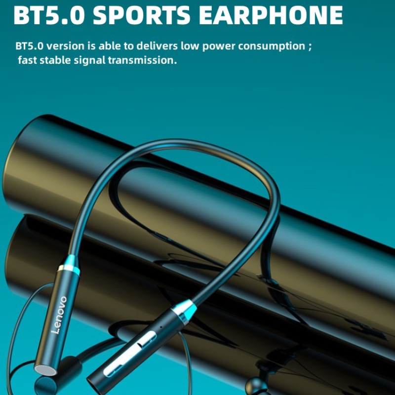 Lenovo Tai Nghe bluetooth hifi Không Dây Đeo Cổ Có Nam Châm Thể Thao Ngoài Trời